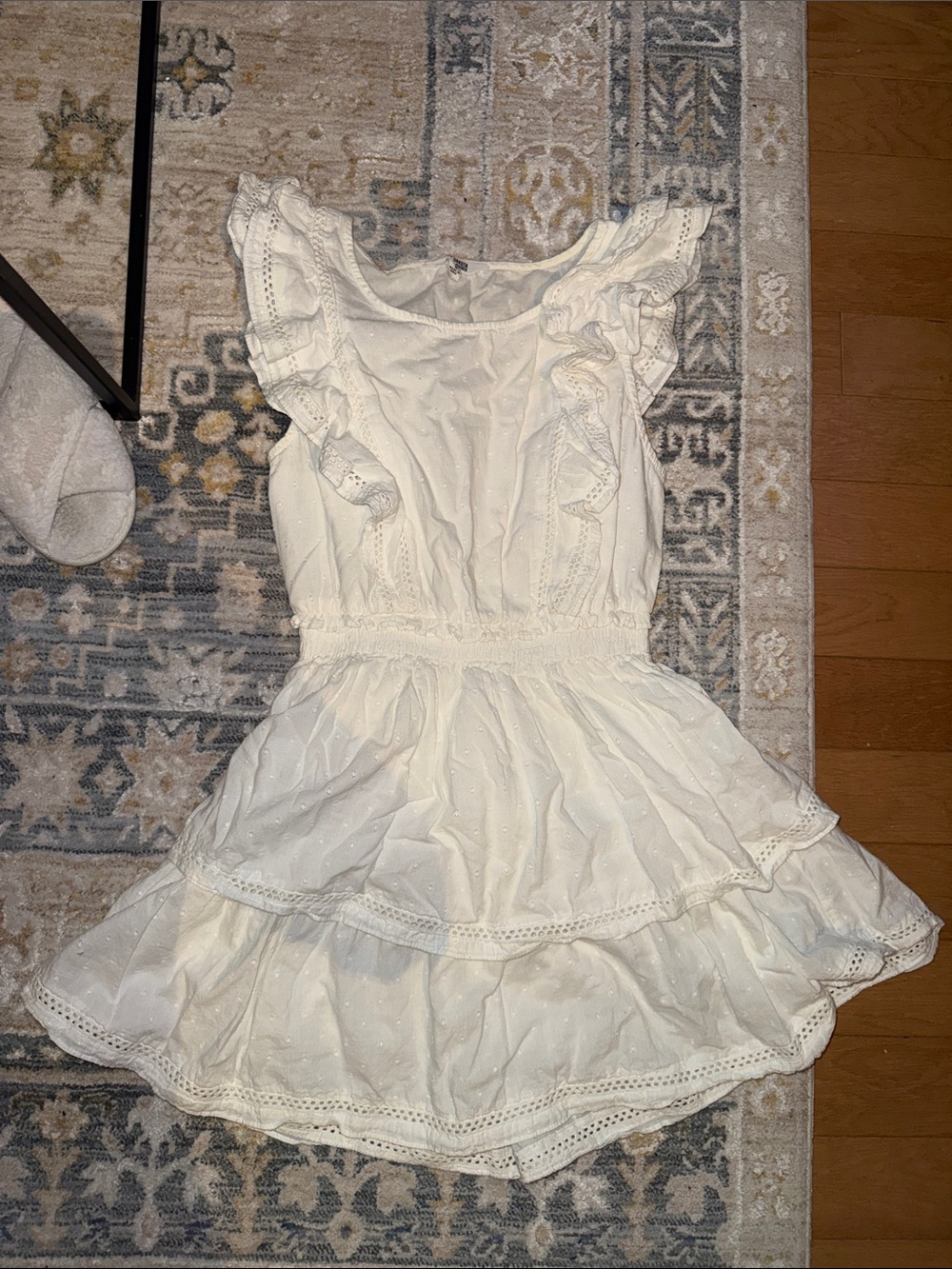 White Ruffled Summer Dress